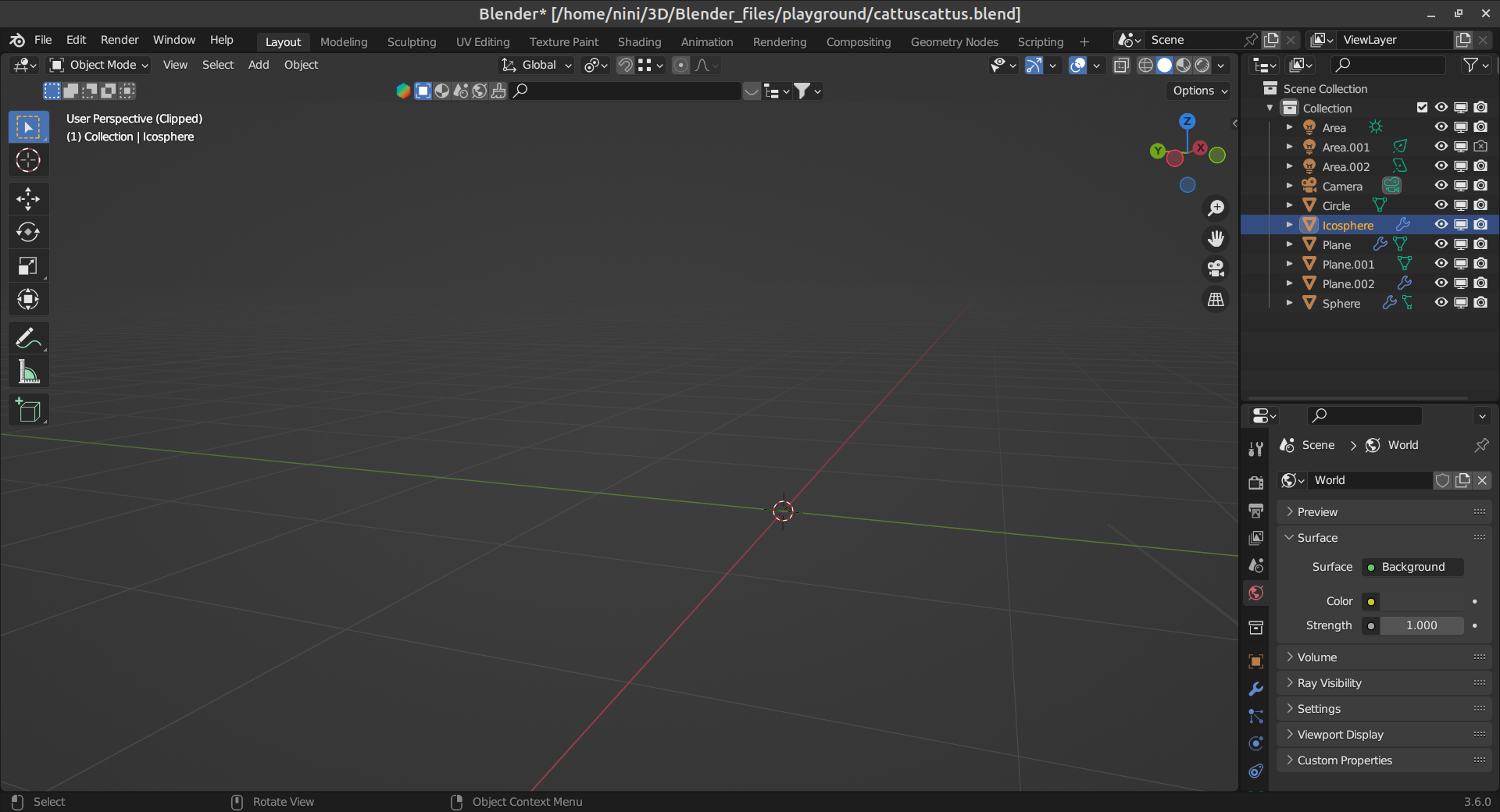 Blender default interface layout