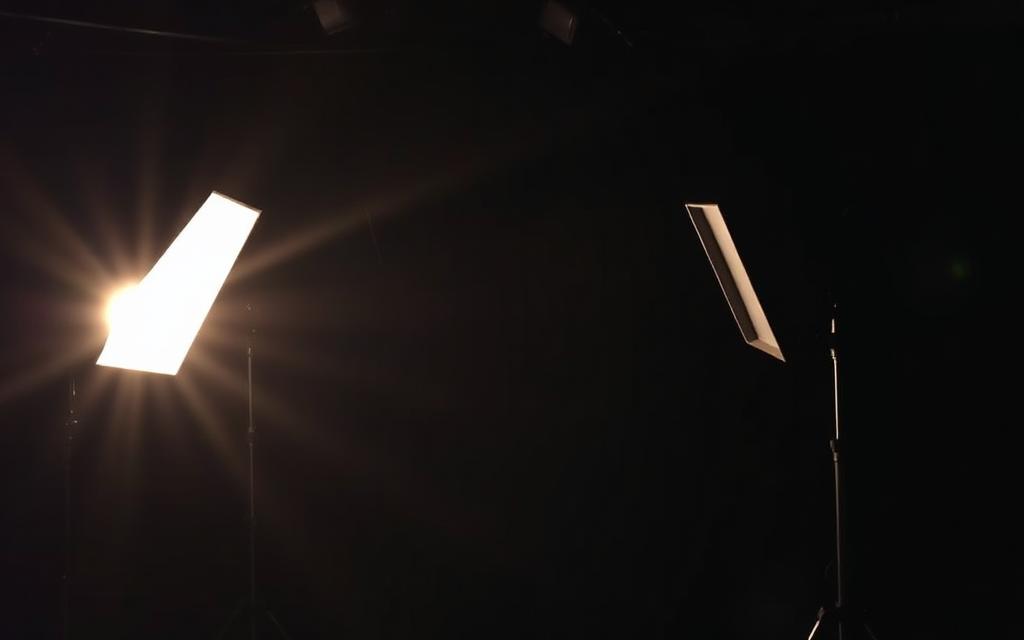 Three-point lighting setup on a 3D scene