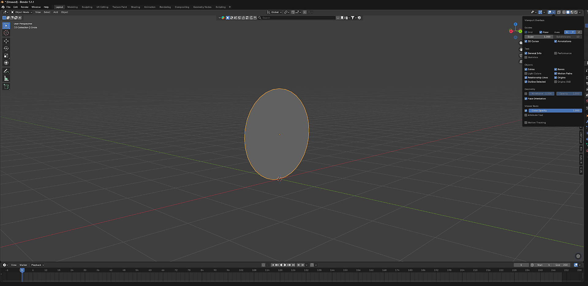 Viewport Overlays panel open with Face Orientation checked, mesh showing gray front side